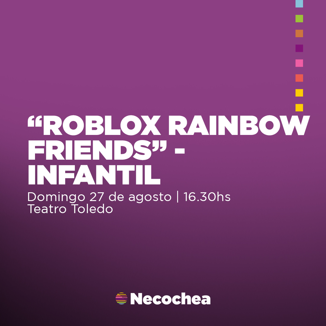 Teatro Morón - 📣 ROBLOX - RAINBOW FRIENDS 📌 Domingo 10 de Septiembre 17  hs. ✓Entradas disponibles por Plateanet y en Boleteria del Teatro (BUEN  VIAJE 851, MORÓN) ✓  📲 Para más
